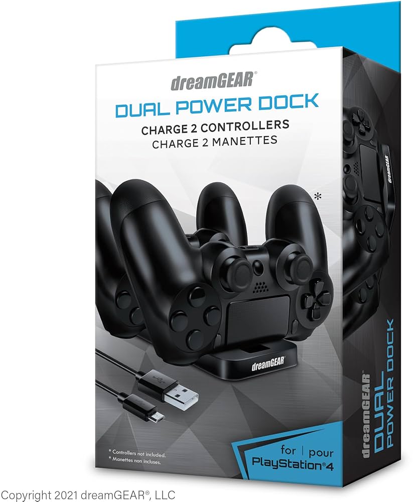 dreamGEAR PS4用の二重チャージドック? ブラック Amazon.com: dreamGEAR PlayStation 4 Dual Charge Dock : Video